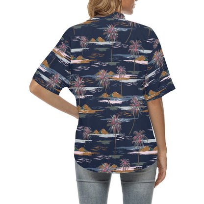 Pacific island Pattern Print Design A06 Women's Hawaiian Shirt