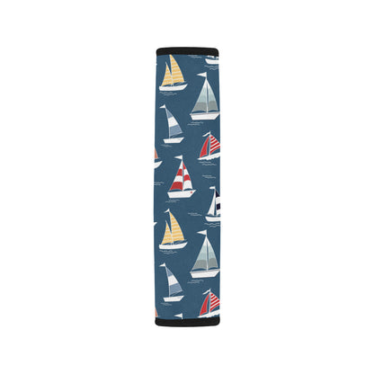 Sailing Ships Pattern Print Design A04 Car Seat Belt Cover