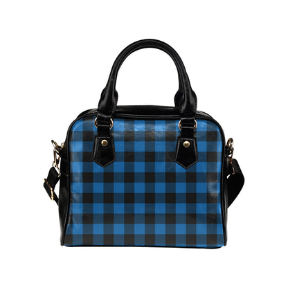 Buffalo check Blue Pattern Print Design 03 Shoulder Handbag