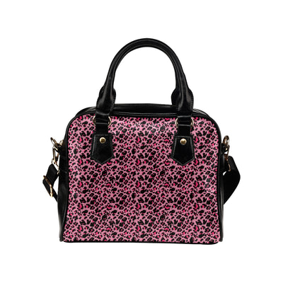 Cheetah Pink Pattern Print Design 01 Shoulder Handbag