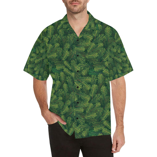 Christmas Tree Pattern Print Design 02 Men's Hawaiian Shirt