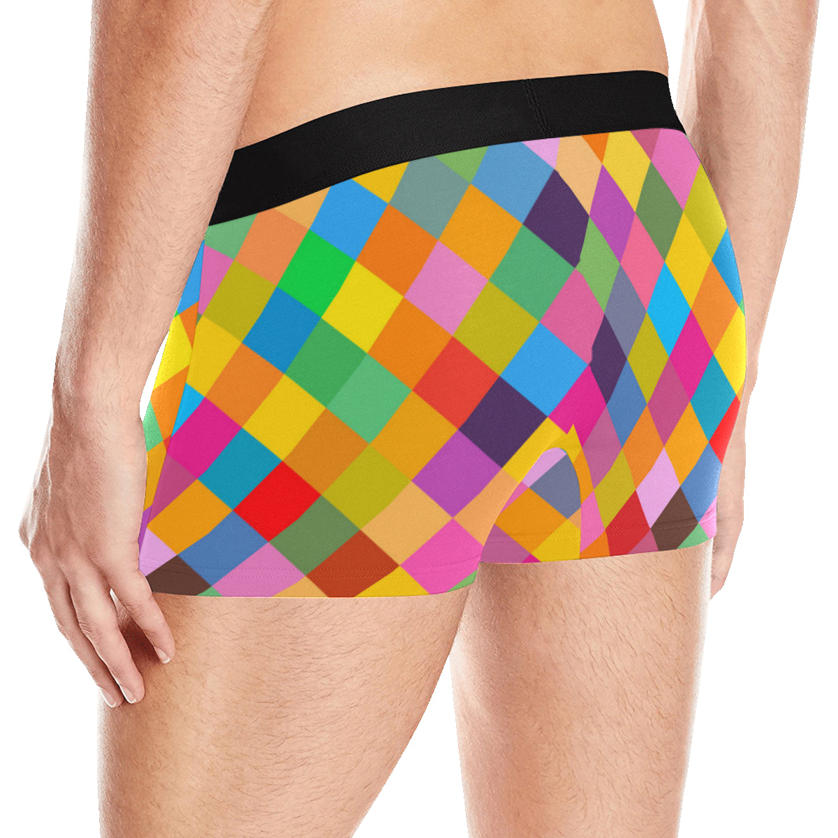 Harlequin Pattern Print Design 02 Men's Boxer Briefs