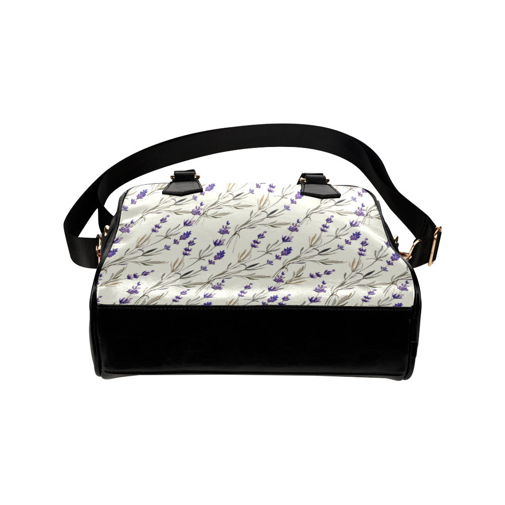 Lavender Pattern Print Design 01 Shoulder Handbag