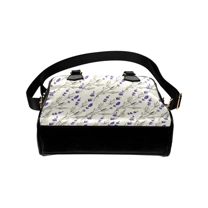 Lavender Pattern Print Design 01 Shoulder Handbag