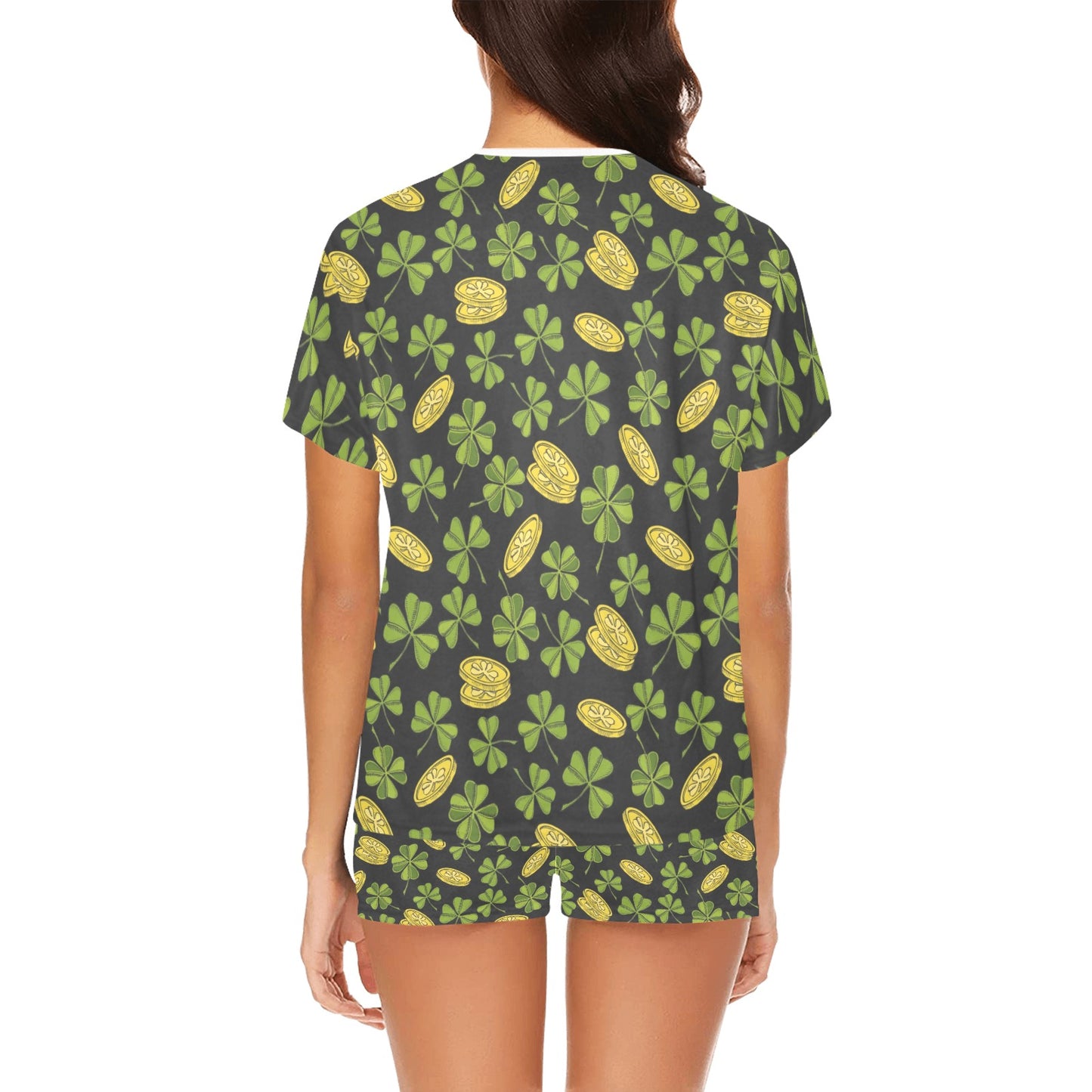St Patricks Day Print Design LKS305 Women's Short Pajama Set
