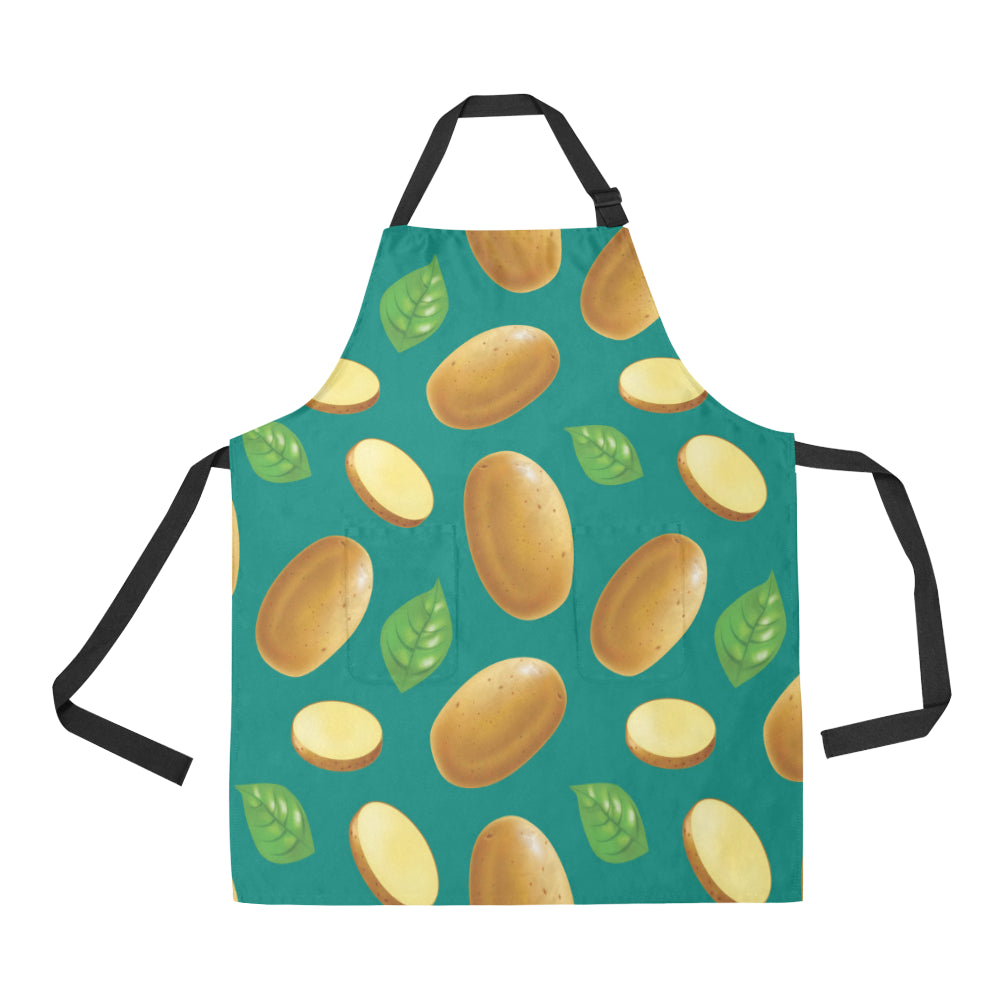 Potato Pattern Print Design A04 Apron with Pocket