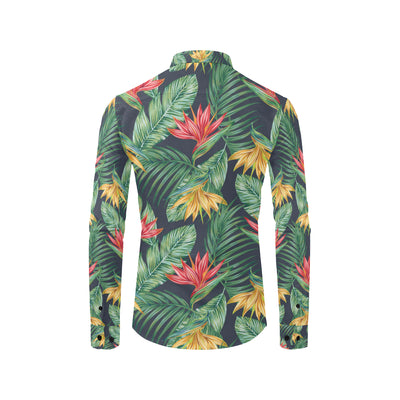 Bird Of Paradise Pattern Print Design BOP09 Men's Long Sleeve Shirt