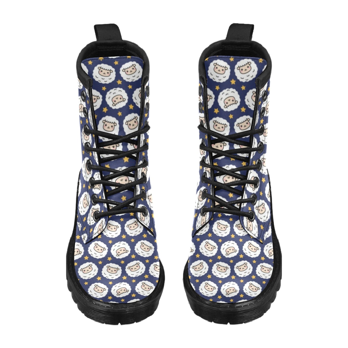 Sheep Print Design LKS402 Women's Boots