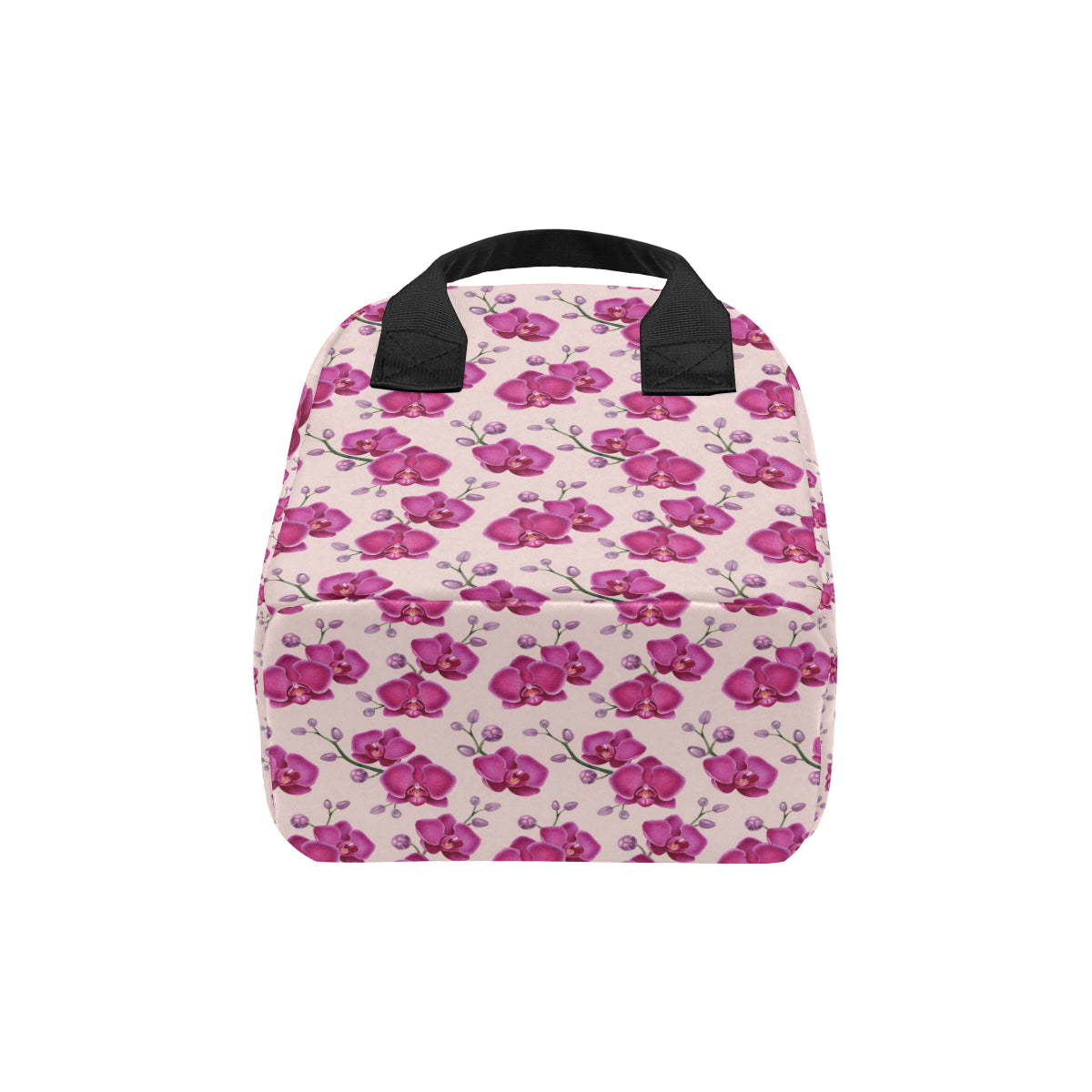 Orchid Purple Pattern Print Design OR04 Insulated Lunch Bag