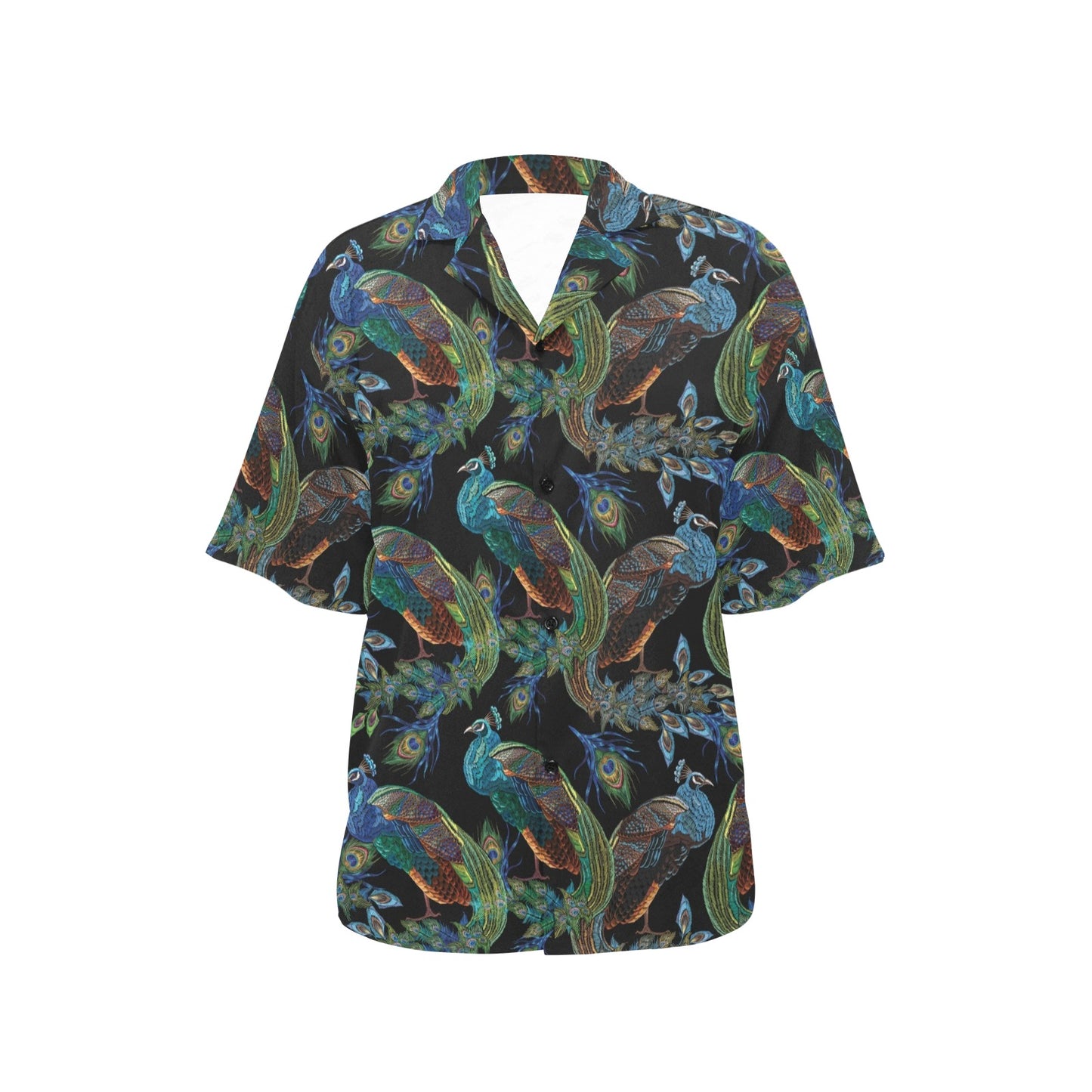 Peacock Pattern Print Design A04 Women's Hawaiian Shirt