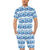 Wave Print Design LKS303 Men's Romper