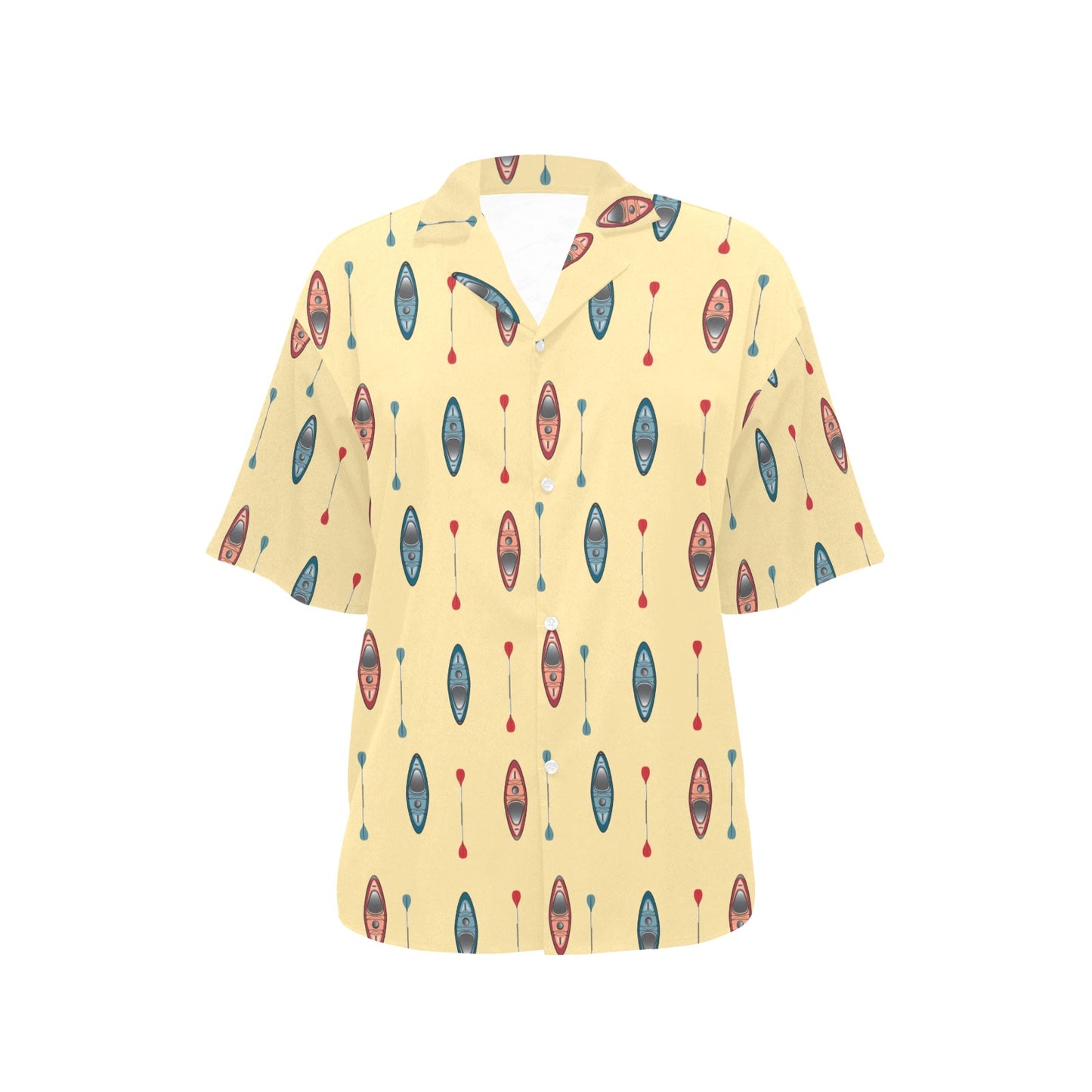 Kayak Pattern Print Design 02 Women's Hawaiian Shirt