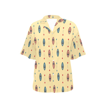 Kayak Pattern Print Design 02 Women's Hawaiian Shirt