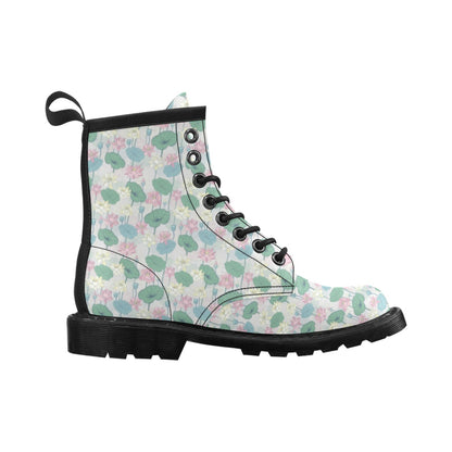 Water Lily Print Design LKS305 Women's Boots
