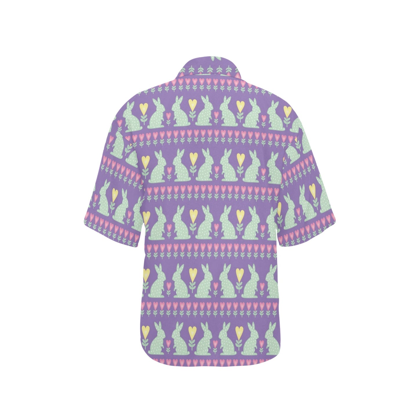 Rabbit Pattern Print Design RB01 Women's Hawaiian Shirt
