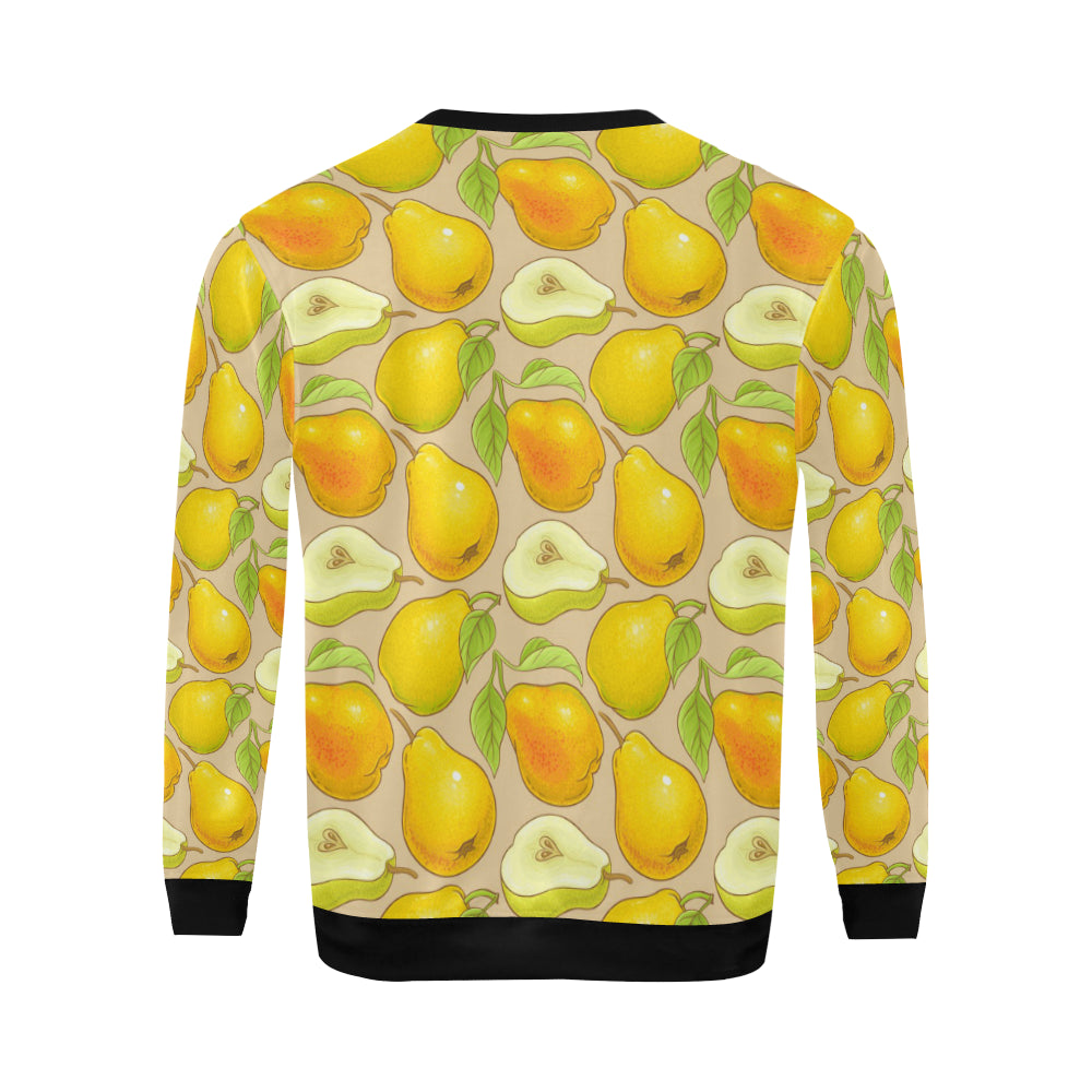 Pear Pattern Print Design PE05 Men Long Sleeve Sweatshirt