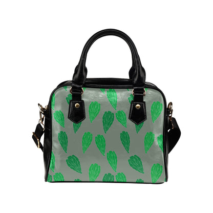 Lettuce Pattern Print Design 02 Shoulder Handbag