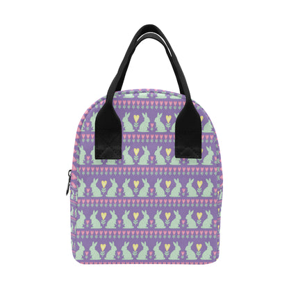 Rabbit Pattern Print Design RB01 Insulated Lunch Bag
