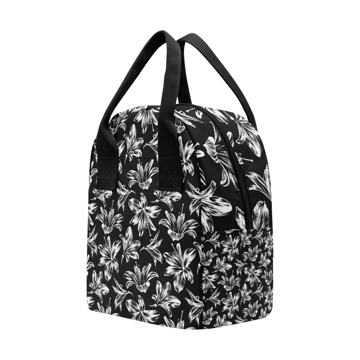 Amaryllis Pattern Print Design AL04 Insulated Lunch Bag