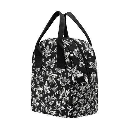 Amaryllis Pattern Print Design AL04 Insulated Lunch Bag