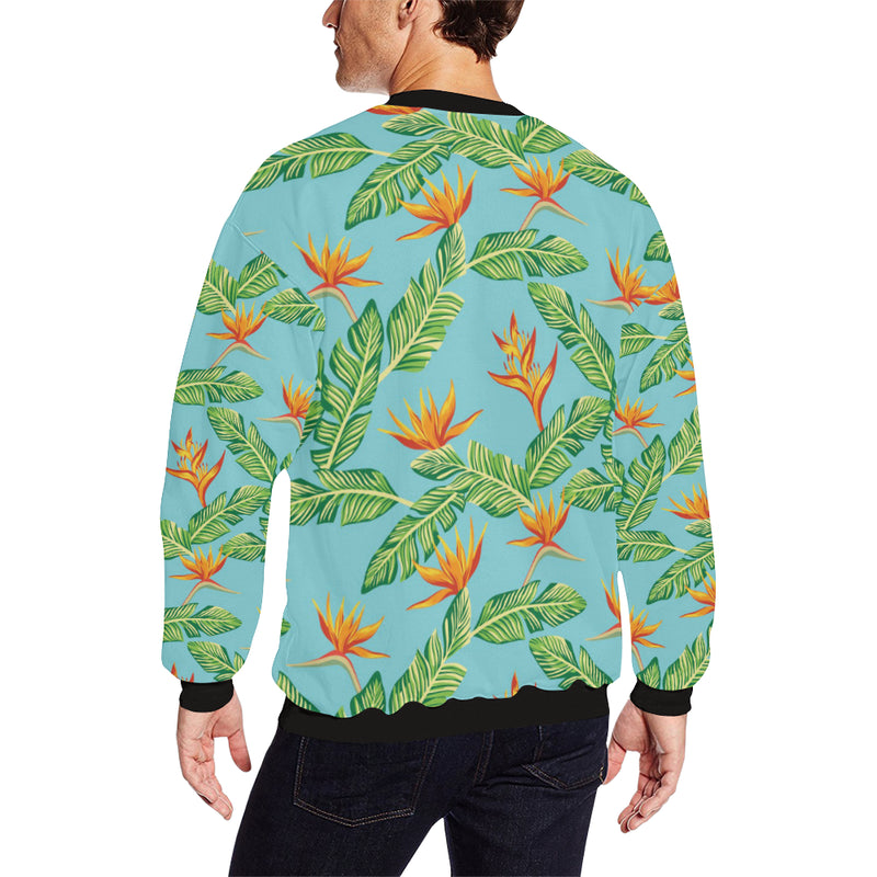 Bird Of Paradise Pattern Print Design BOP04 Men Long Sleeve Sweatshirt