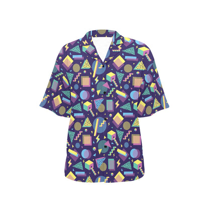 Geometric Print Design LKS401 Women's Hawaiian Shirt
