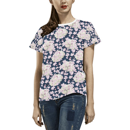 Sakura Print Design LKS305 Women's  T-shirt