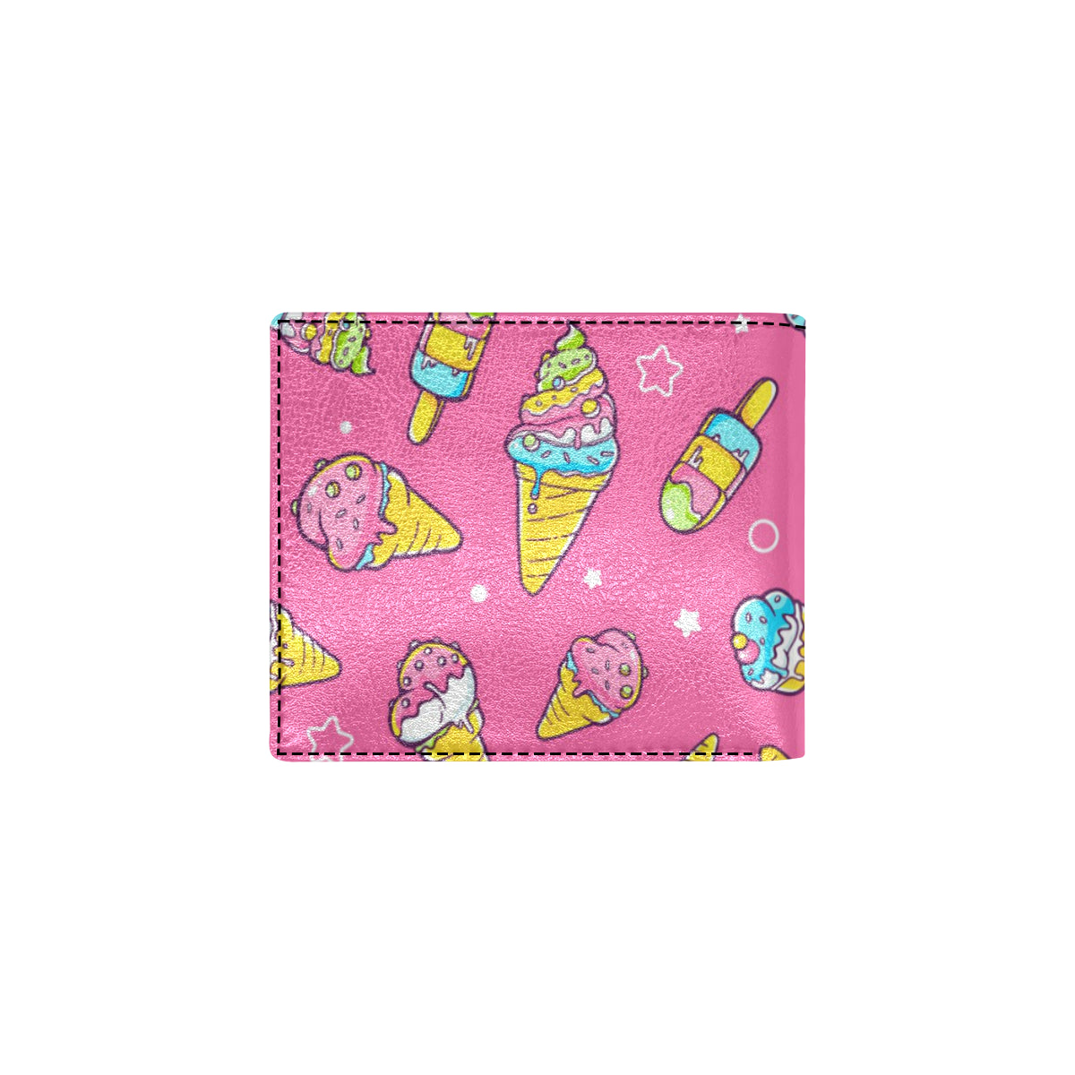 Ice Cream Pattern Print Design IC04 Men's ID Card Wallet