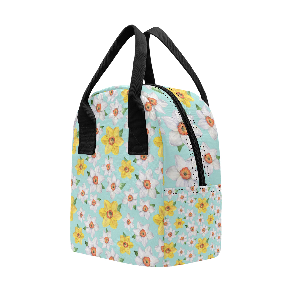 Daffodils Pattern Print Design DF07 Insulated Lunch Bag