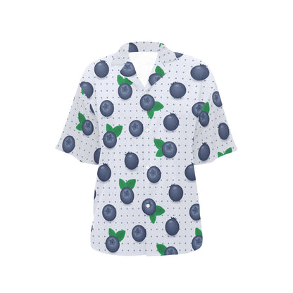 Blueberry Pattern Print Design BB02 Women's Hawaiian Shirt