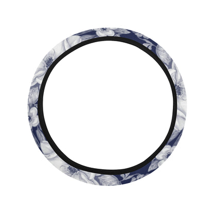 Floral Infrared Pattern Steering Wheel Cover with Elastic Edge