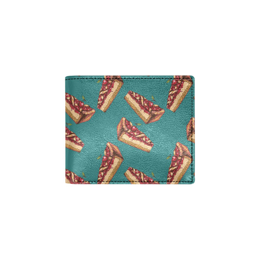 Cheesecake Cherry Pattern Print Design CK03 Men's ID Card Wallet