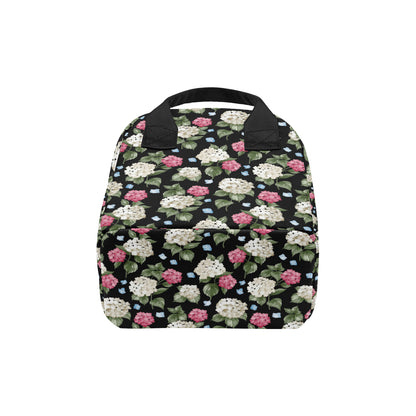Hydrangea Pattern Print Design HD09 Insulated Lunch Bag