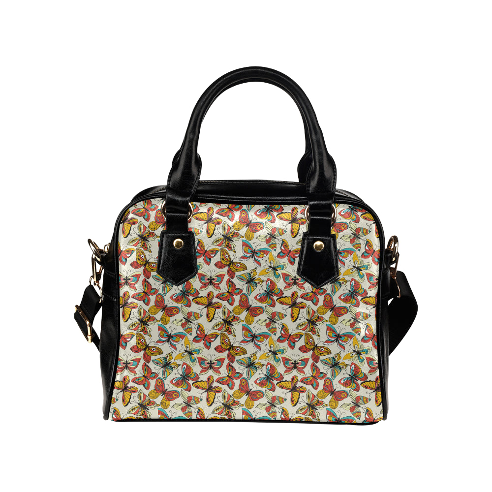 Butterfly Pattern Print Design 02 Shoulder Handbag