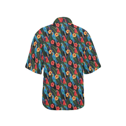 Parrot Pattern Print Design A01 Women's Hawaiian Shirt