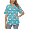 Cow Cute Print Pattern Women's Hawaiian Shirt