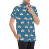 Angel Pattern Print Design 08 Men's Short Sleeve Button Up Shirt