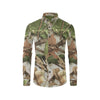 Camo Realistic Tree Forest Print Men's Long Sleeve Shirt