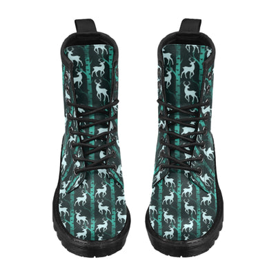 Deer Jungle Print Pattern Women's Boots