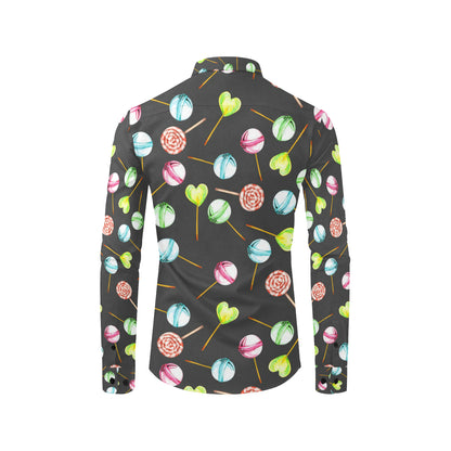 Lollipop Pattern Print Design LL02 Men's Long Sleeve Shirt