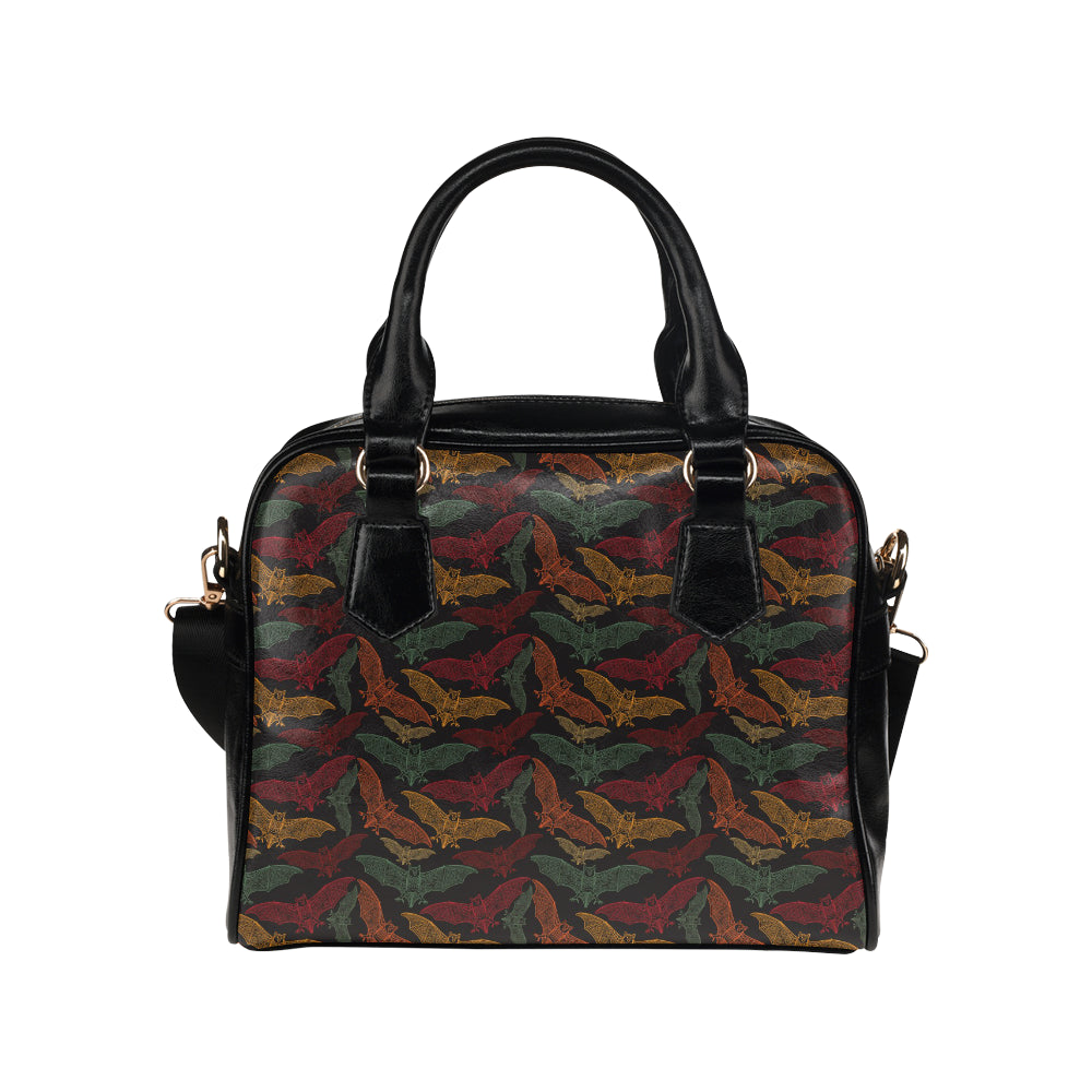Bat Tribal Pattern Print Design 03 Shoulder Handbag