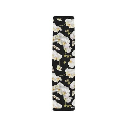 Orchid White Pattern Print Design OR011 Car Seat Belt Cover