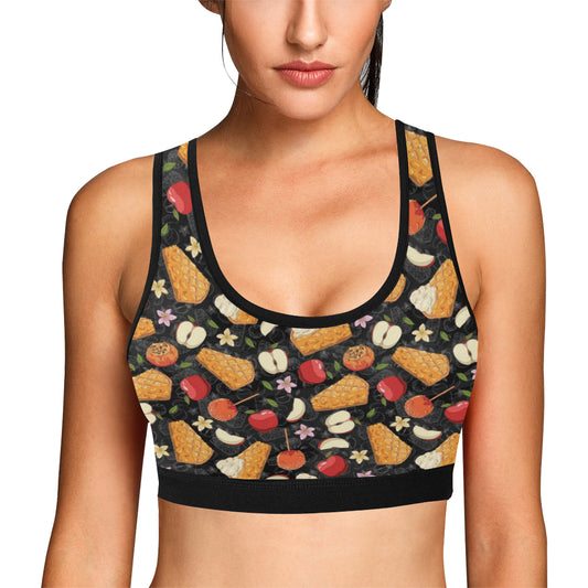 Apple Pie Pattern Print Design 01 Sports Bra