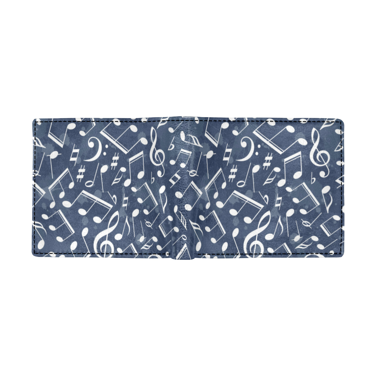 Music note Pattern Print Design A02 Men's ID Card Wallet