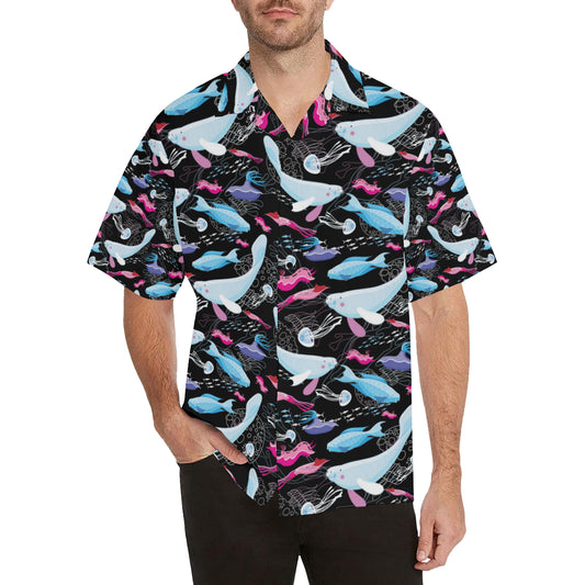 Manatee Pattern Print Design 02 Men's Hawaiian Shirt
