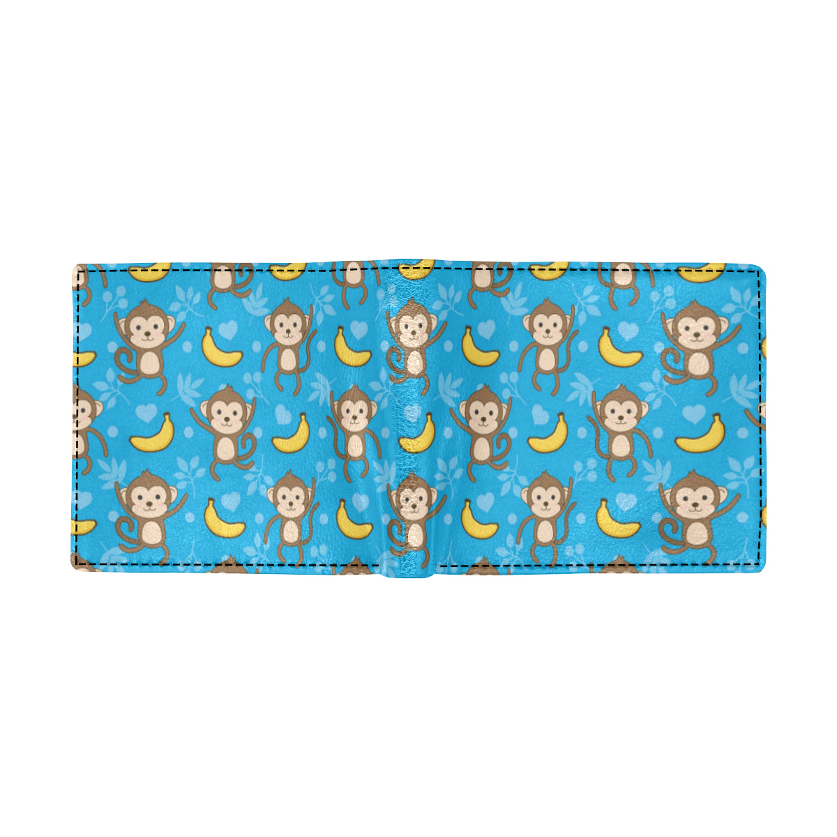 Monkey Pattern Print Design 05 Men's ID Card Wallet