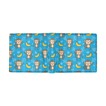 Monkey Pattern Print Design 05 Men's ID Card Wallet