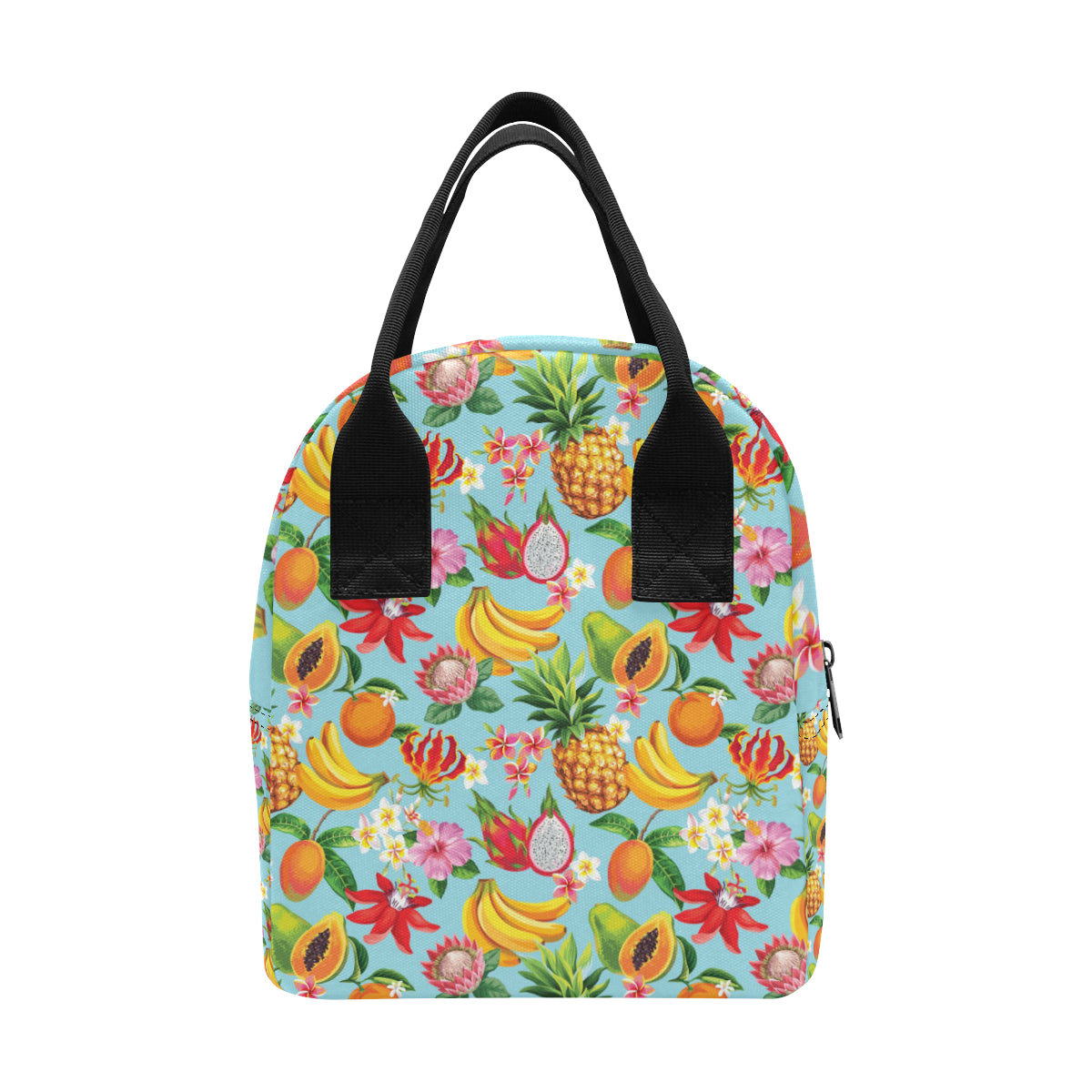 Tropical Fruits Pattern Print Design TF01 Insulated Lunch Bag