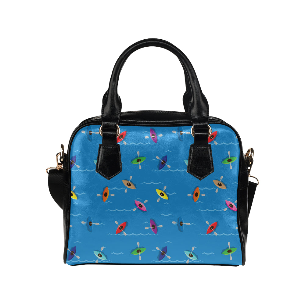 Kayak Pattern Print Design 03 Shoulder Handbag