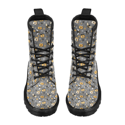 Honey Bee Print Design LKS301 Women's Boots